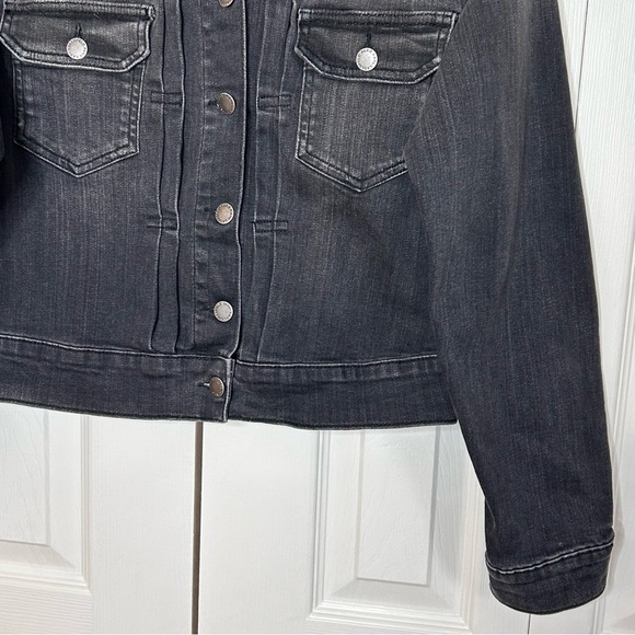 Karl Lagerfeld Black Denim Jacket XS - Picture 6 of 13